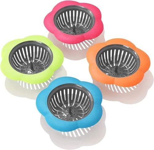 Plastic sink strainer pack - plastic, 4