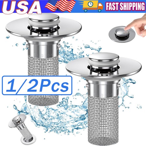 Pack sink stopper - 2-pack, hair