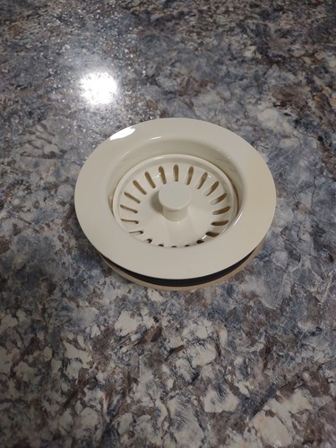 New almond kitchen - sink, drain