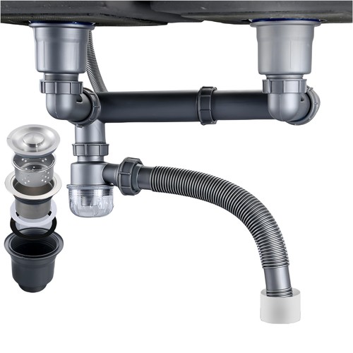 Double sink drain - kit, space